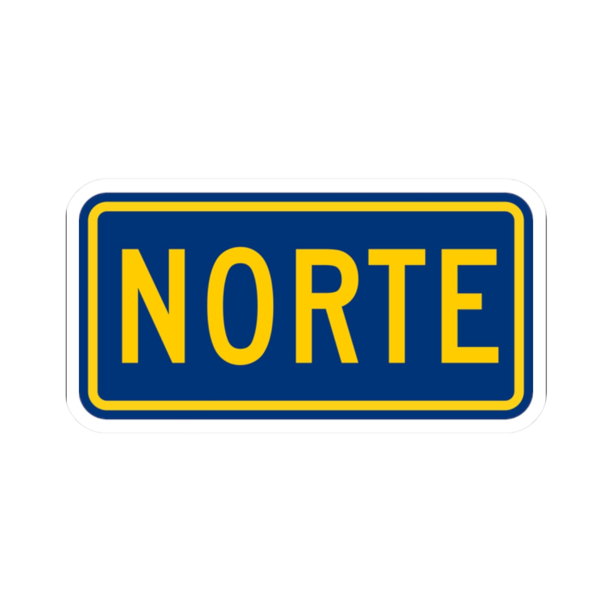 North plate county es (Puerto Rico) (Road Sign) STICKER Vinyl Kiss-Cut Decal