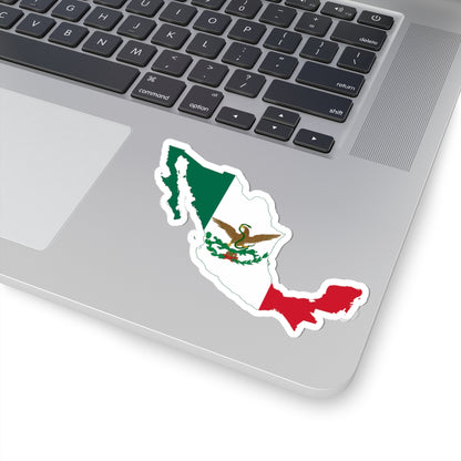Flag-map of Mexico 1893-1916 (Mexico) STICKER Vinyl Kiss-Cut Decal