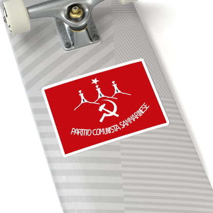 Sammarinese Communist Party flag 1950s (San Marino) STICKER Vinyl Kiss-Cut Decal