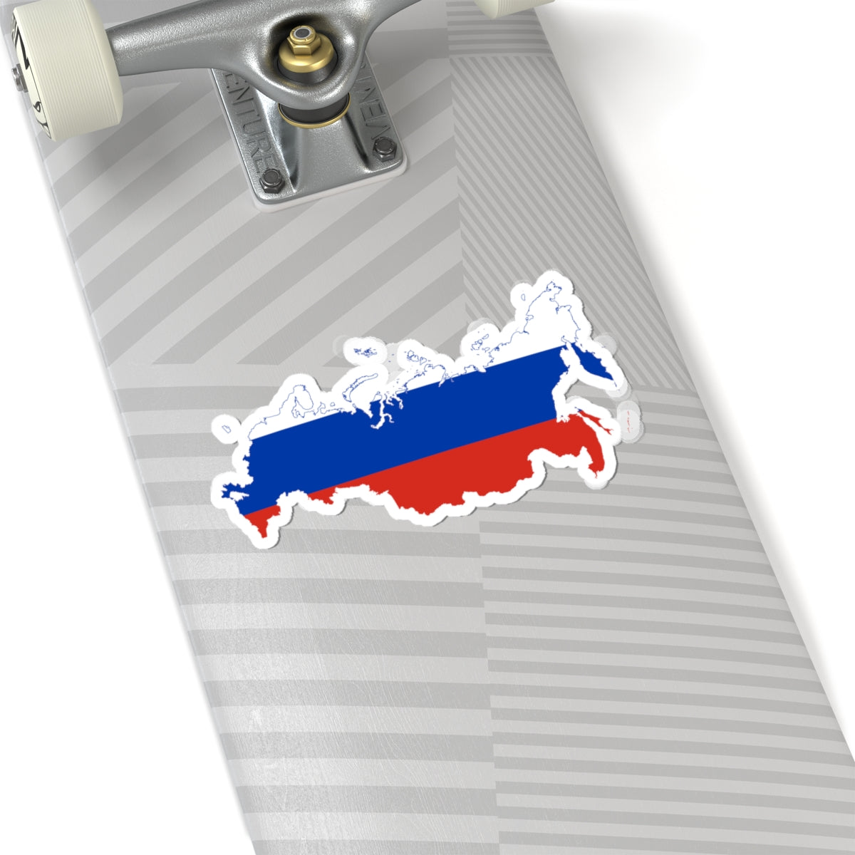 Flag-map of Russia version 2 (Russia) STICKER Vinyl Kiss-Cut Decal