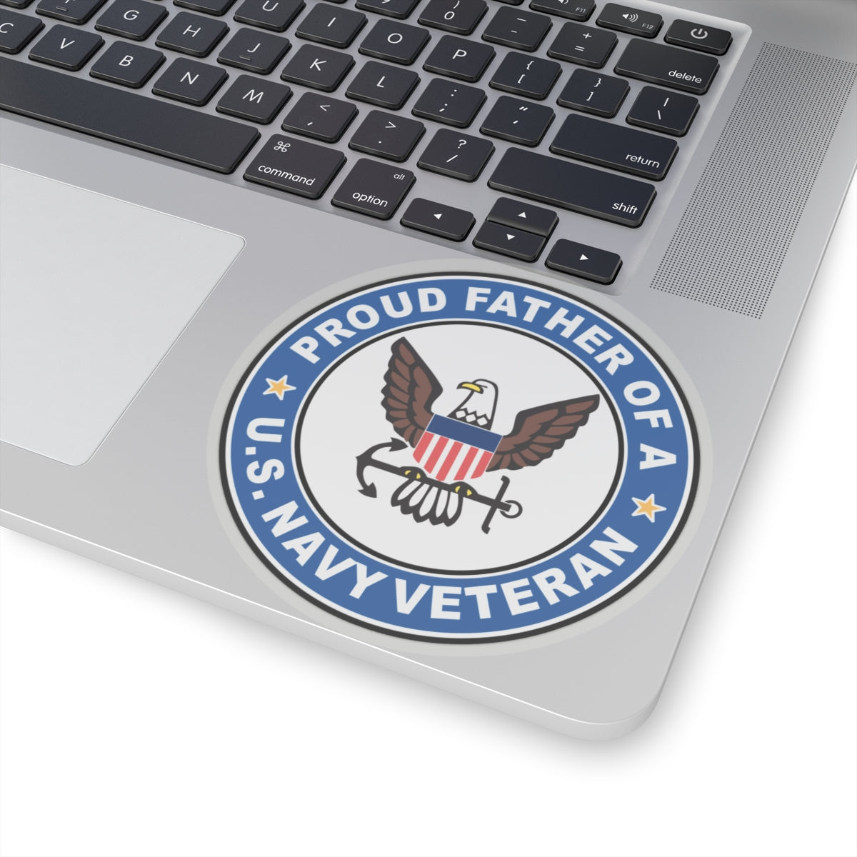 US Navy Veteran Proud Father (U.S. Navy) STICKER Vinyl Kiss-Cut Decal