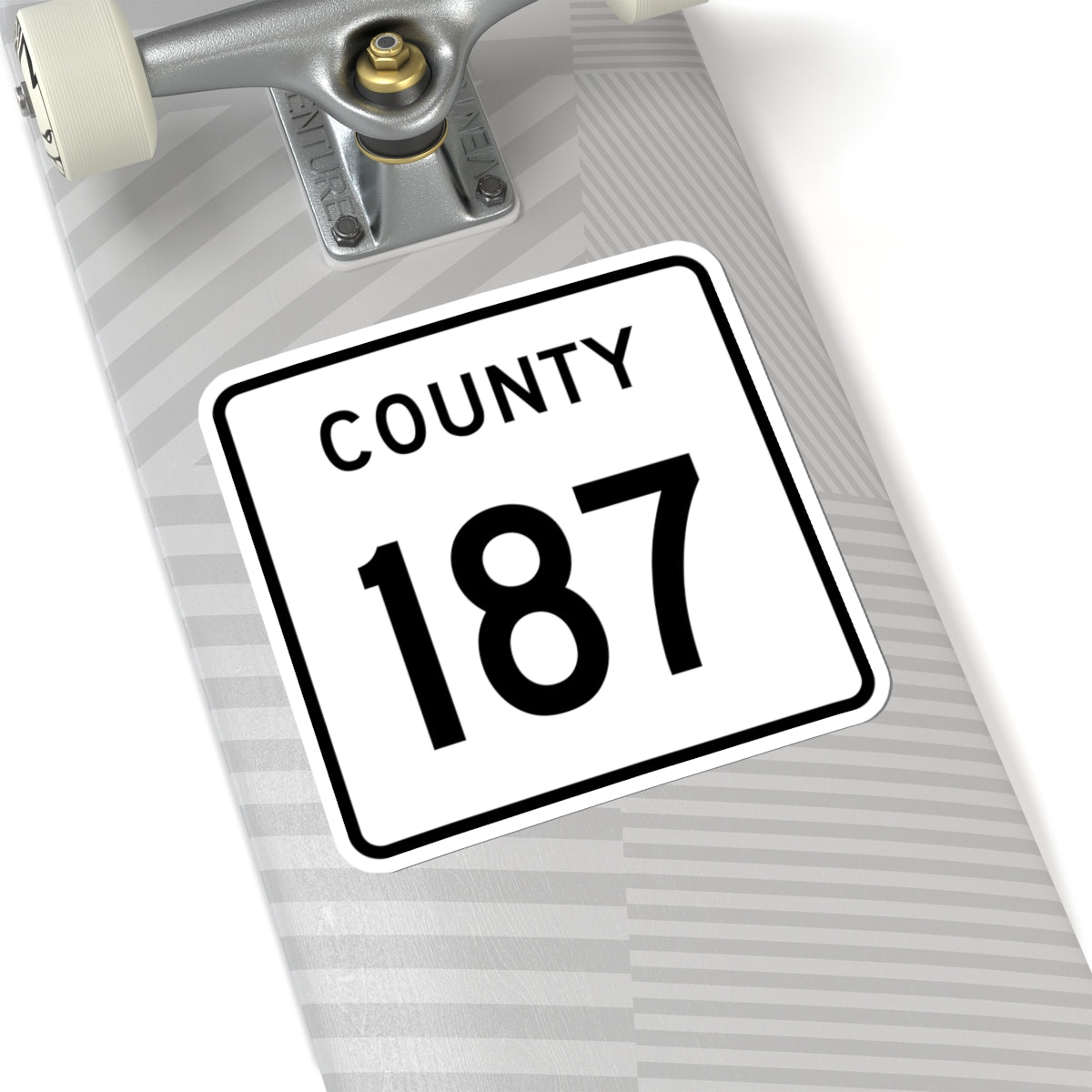 County 187 square (Minnesota) (Road Sign) STICKER Vinyl Kiss-Cut Decal