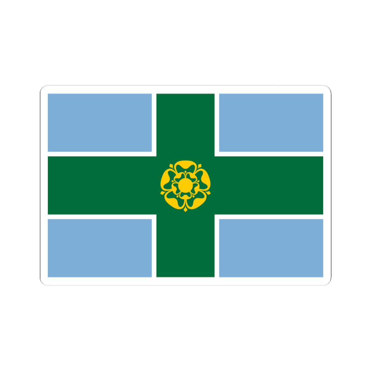 Derbyshire flag (England) STICKER Vinyl Kiss-Cut Decal
