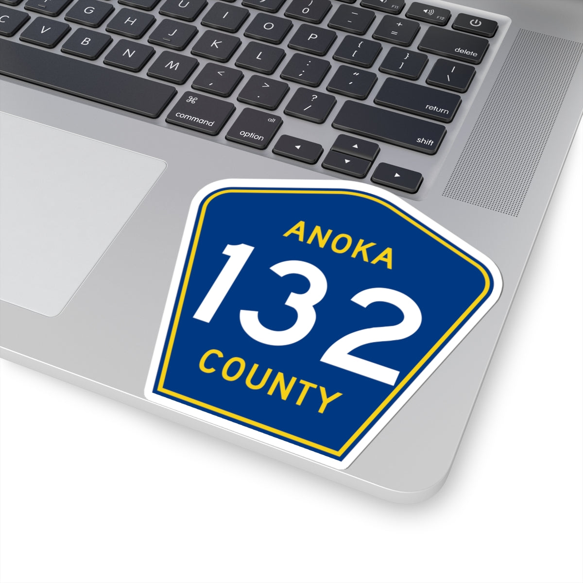 Anoka County 132 (Minnesota) (Road Sign) STICKER Vinyl Kiss-Cut Decal