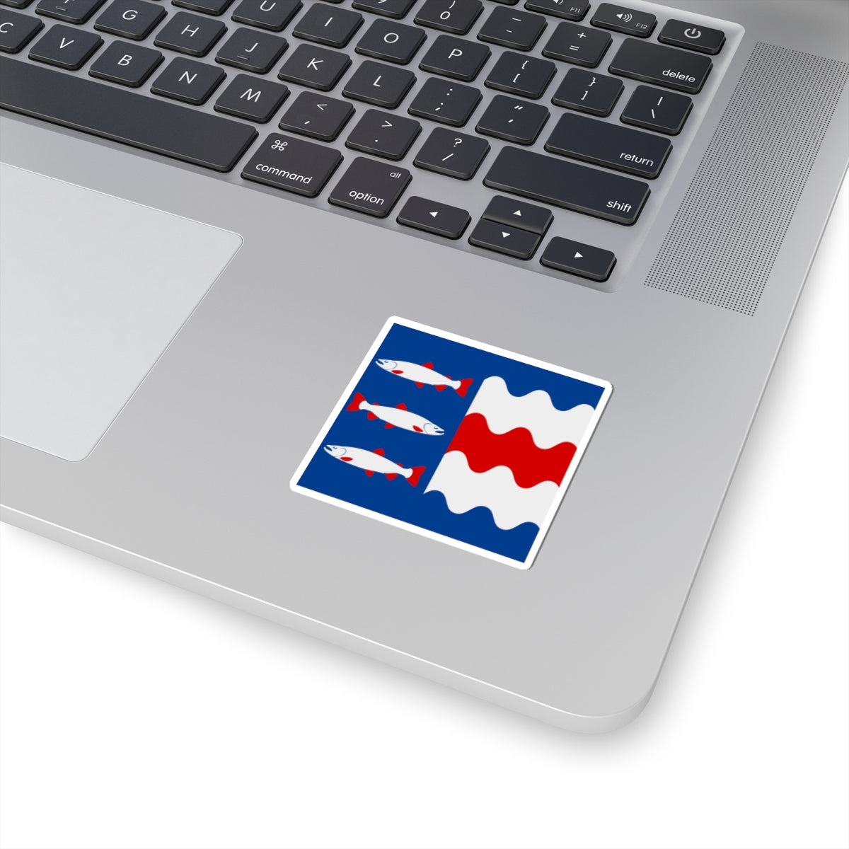 Vasternorrlands lan vapenflagga (Sweden) STICKER Vinyl Kiss-Cut Decal