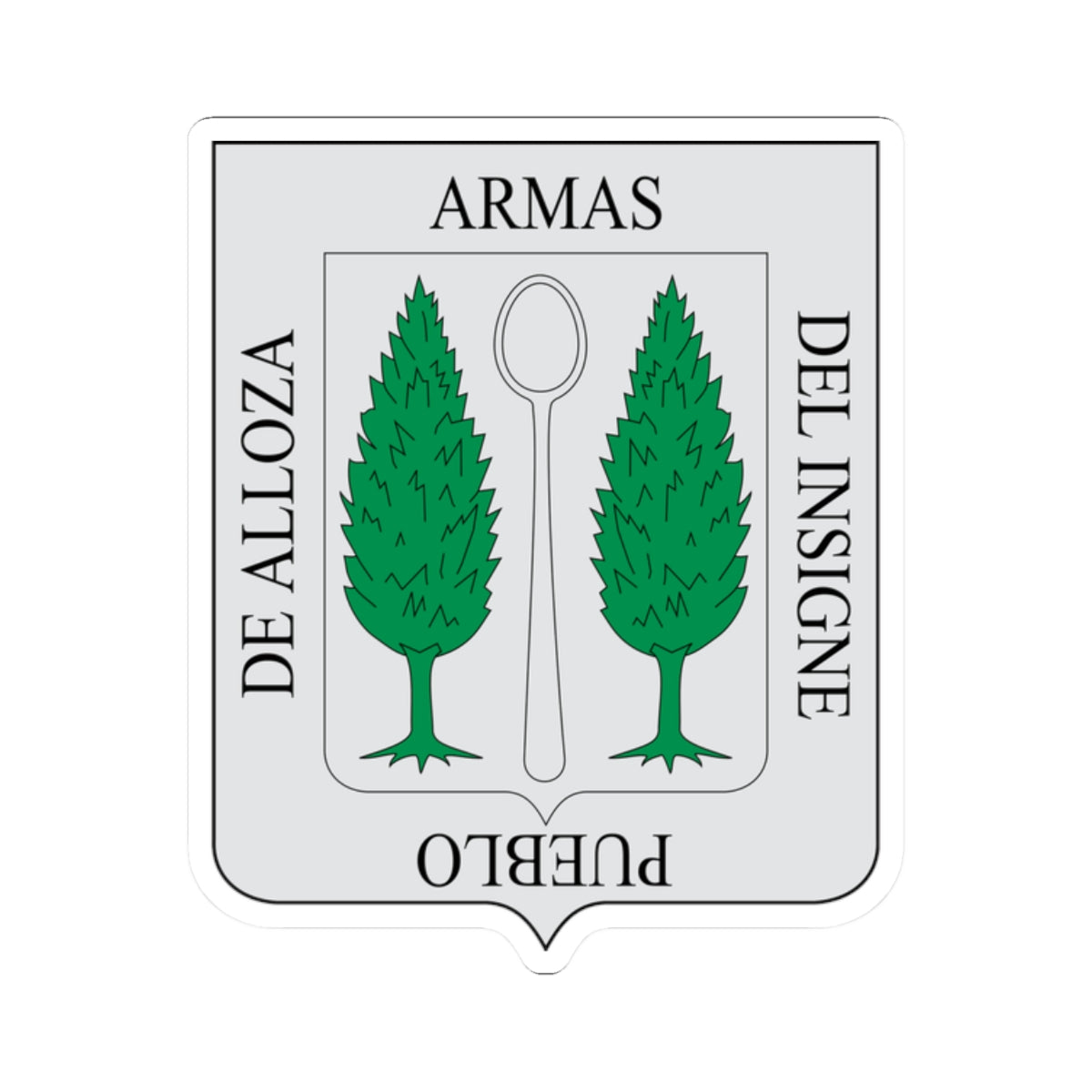 Escudo de Alloza (Spain) (Coat of Arms) STICKER Vinyl Kiss-Cut Decal