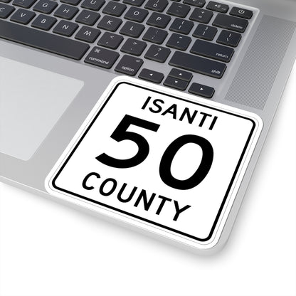 Isanti County 50 MN (Minnesota) (Road Sign) STICKER Vinyl Kiss-Cut Decal