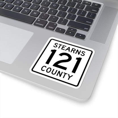 Stearns County Route 121 (Minnesota) (Road Sign) STICKER Vinyl Kiss-Cut Decal