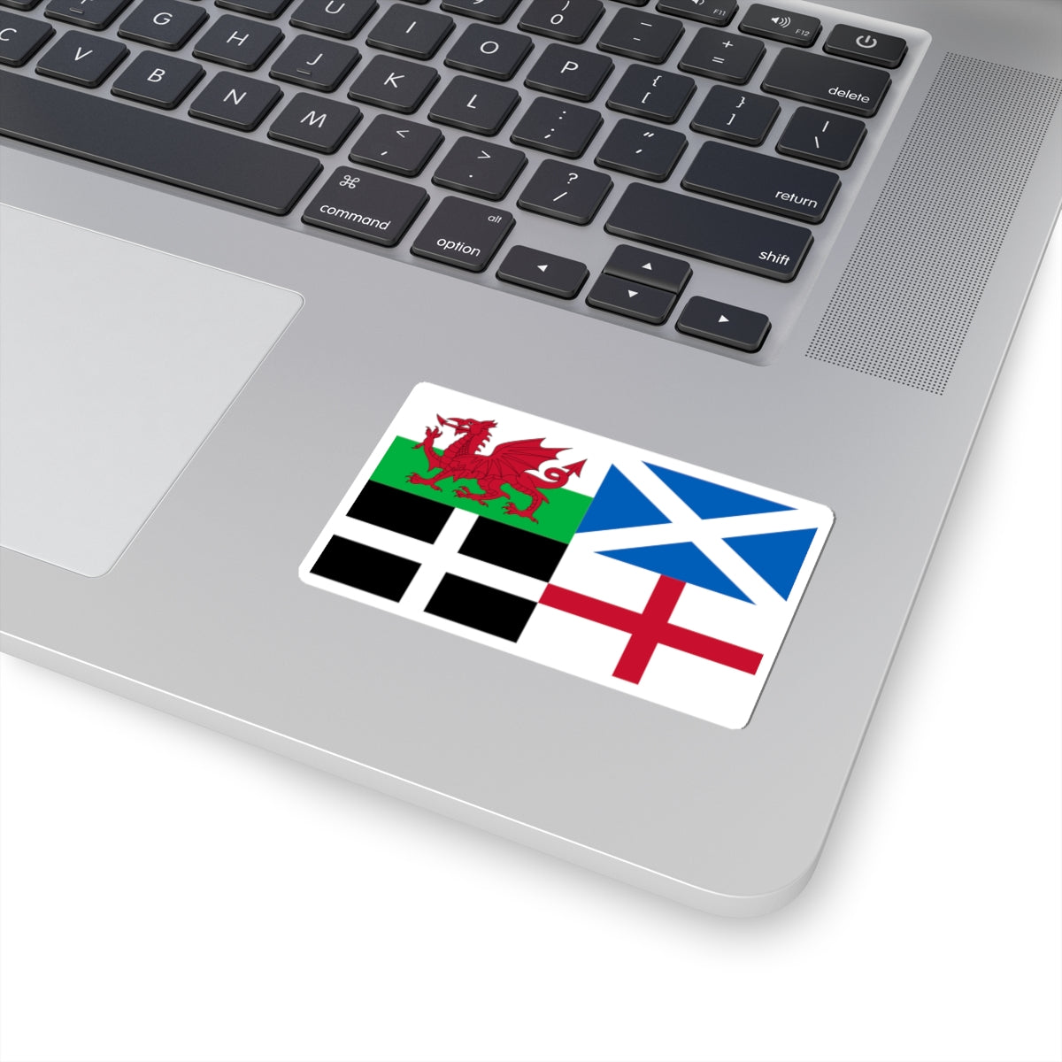 Flags of Wales Scotland Cornwall and England (England) STICKER Vinyl Kiss-Cut Decal