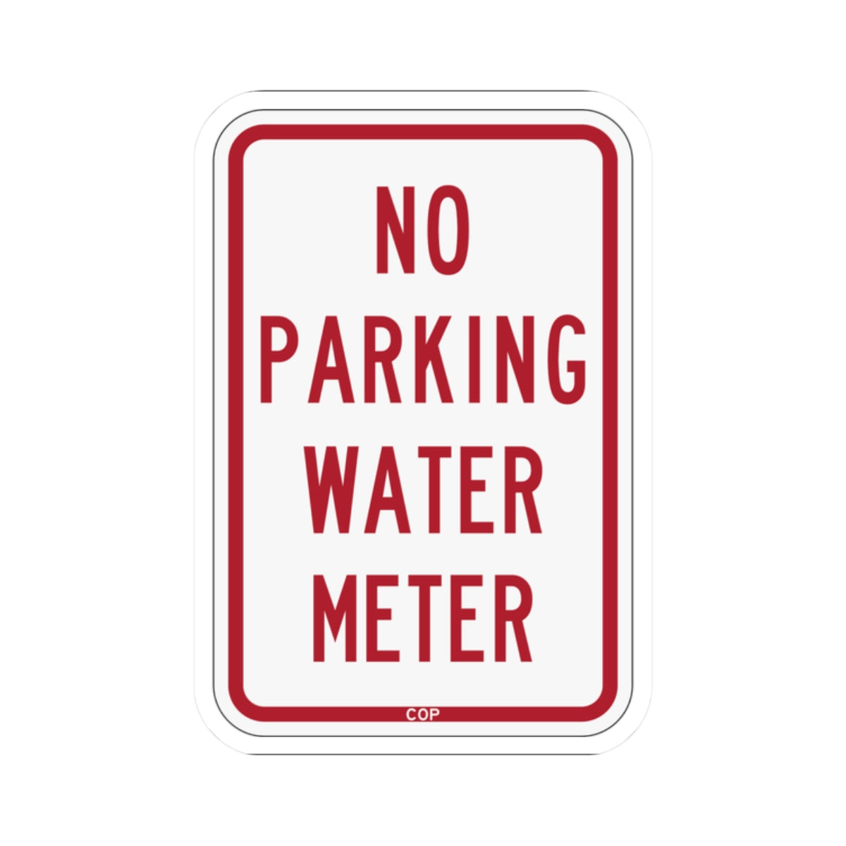 PBOT Road sign P1900 (Oregon) (Road Sign) STICKER Vinyl Kiss-Cut Decal