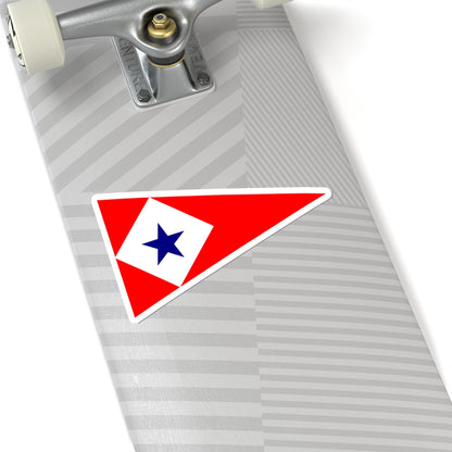 Burgee of Cercle de la Voile de Paris (France) STICKER Vinyl Kiss-Cut Decal