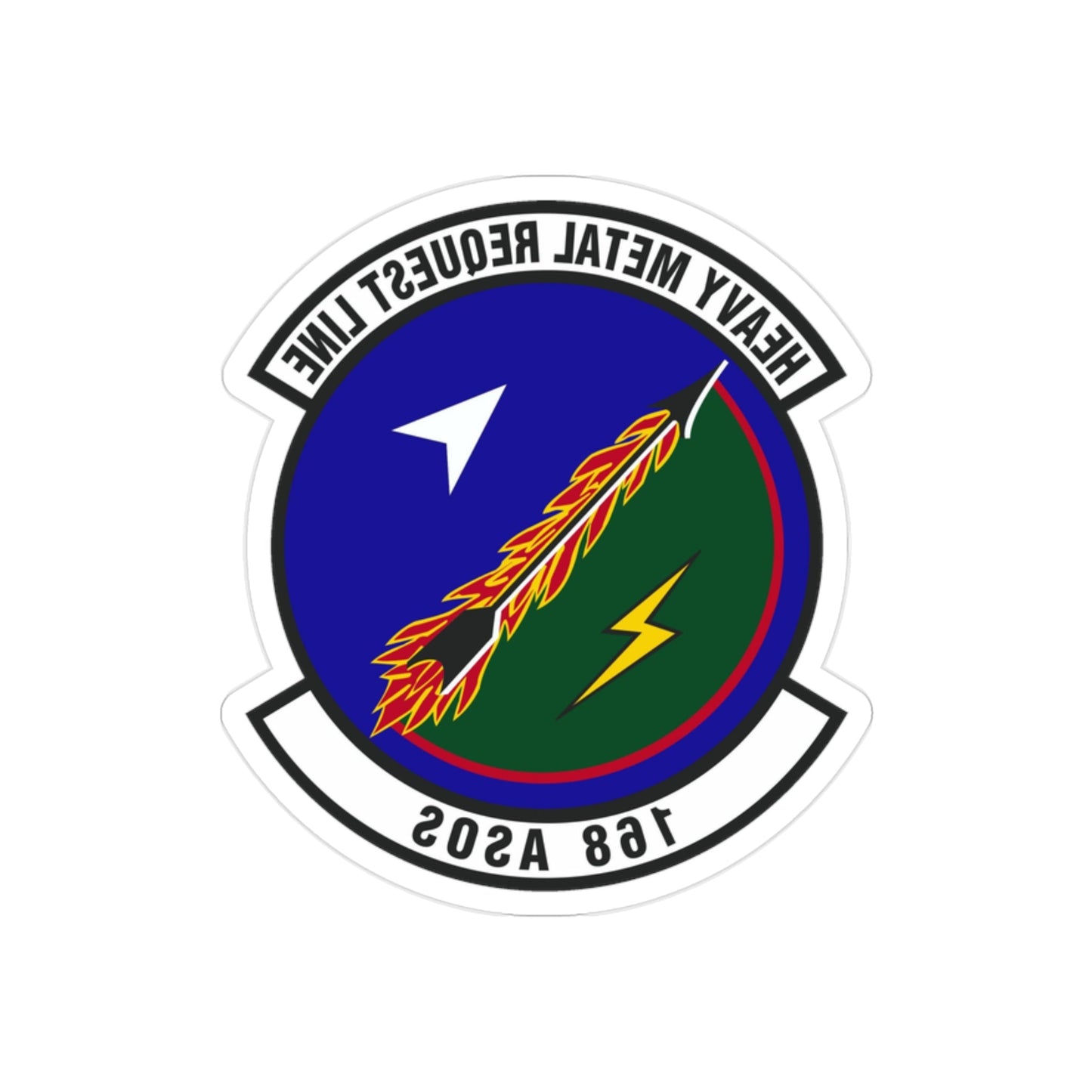 168th Air Support Operations Squadron (U.S. Air Force) REVERSE PRINT Transparent STICKER-2" × 2"-The Sticker Space