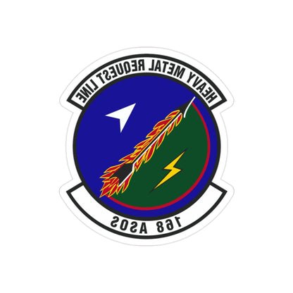 168th Air Support Operations Squadron (U.S. Air Force) REVERSE PRINT Transparent STICKER-2" × 2"-The Sticker Space
