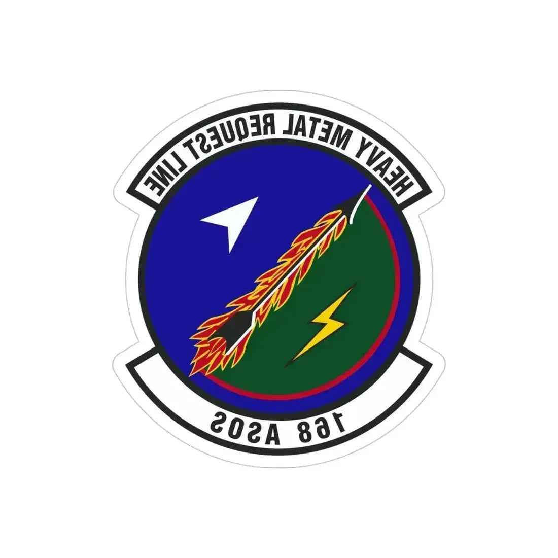 168th Air Support Operations Squadron (U.S. Air Force) REVERSE PRINT Transparent Die-Cut STICKER 4 Inch Die-Cut Transparent - The Sticker Space
