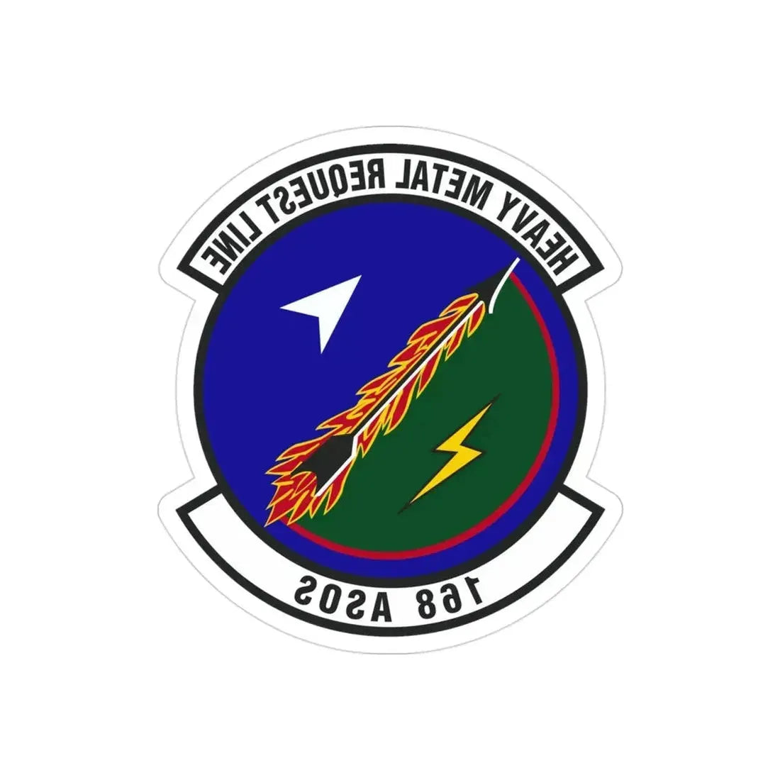 168th Air Support Operations Squadron (U.S. Air Force) REVERSE PRINT Transparent Die-Cut STICKER - The Sticker Space