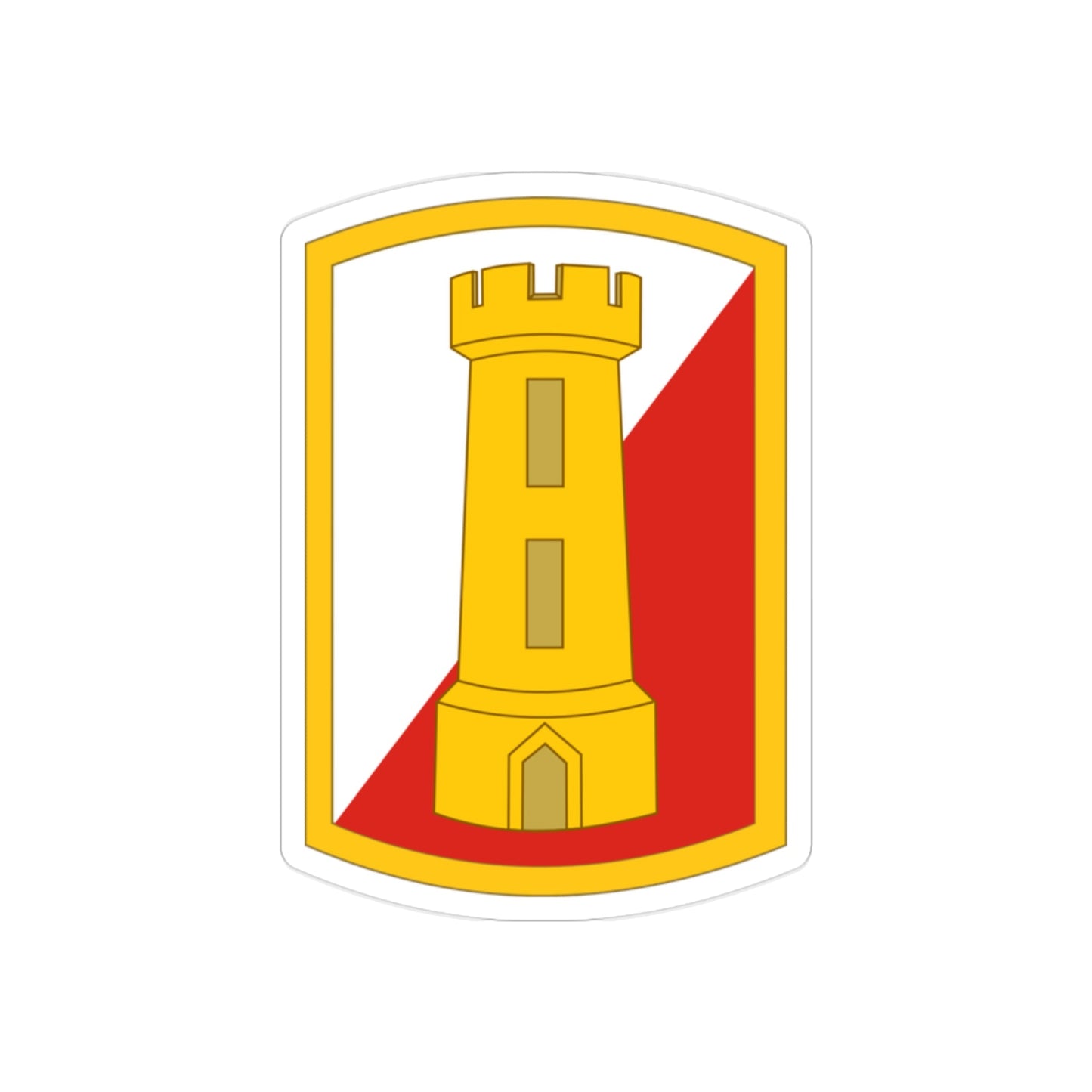 168th Engineer Brigade (U.S. Army) REVERSE PRINT Transparent STICKER-2" × 2"-The Sticker Space