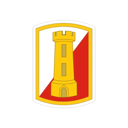 168th Engineer Brigade (U.S. Army) REVERSE PRINT Transparent Die-Cut STICKER 2 Inch Die-Cut Transparent - The Sticker Space