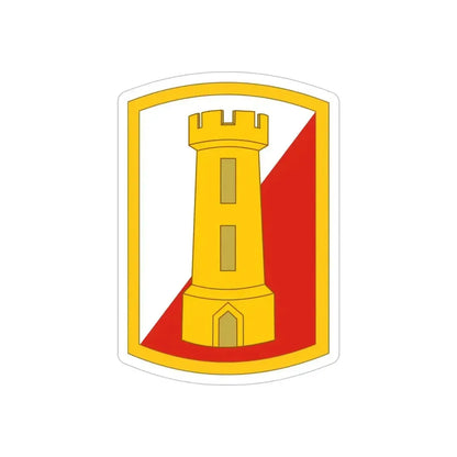 168th Engineer Brigade (U.S. Army) REVERSE PRINT Transparent Die-Cut STICKER 6 Inch Die-Cut Transparent - The Sticker Space