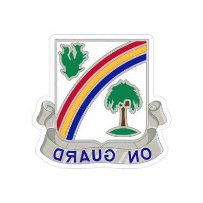 168th Infantry Regiment (U.S. Army) REVERSE PRINT Transparent Die-Cut STICKER - The Sticker Space