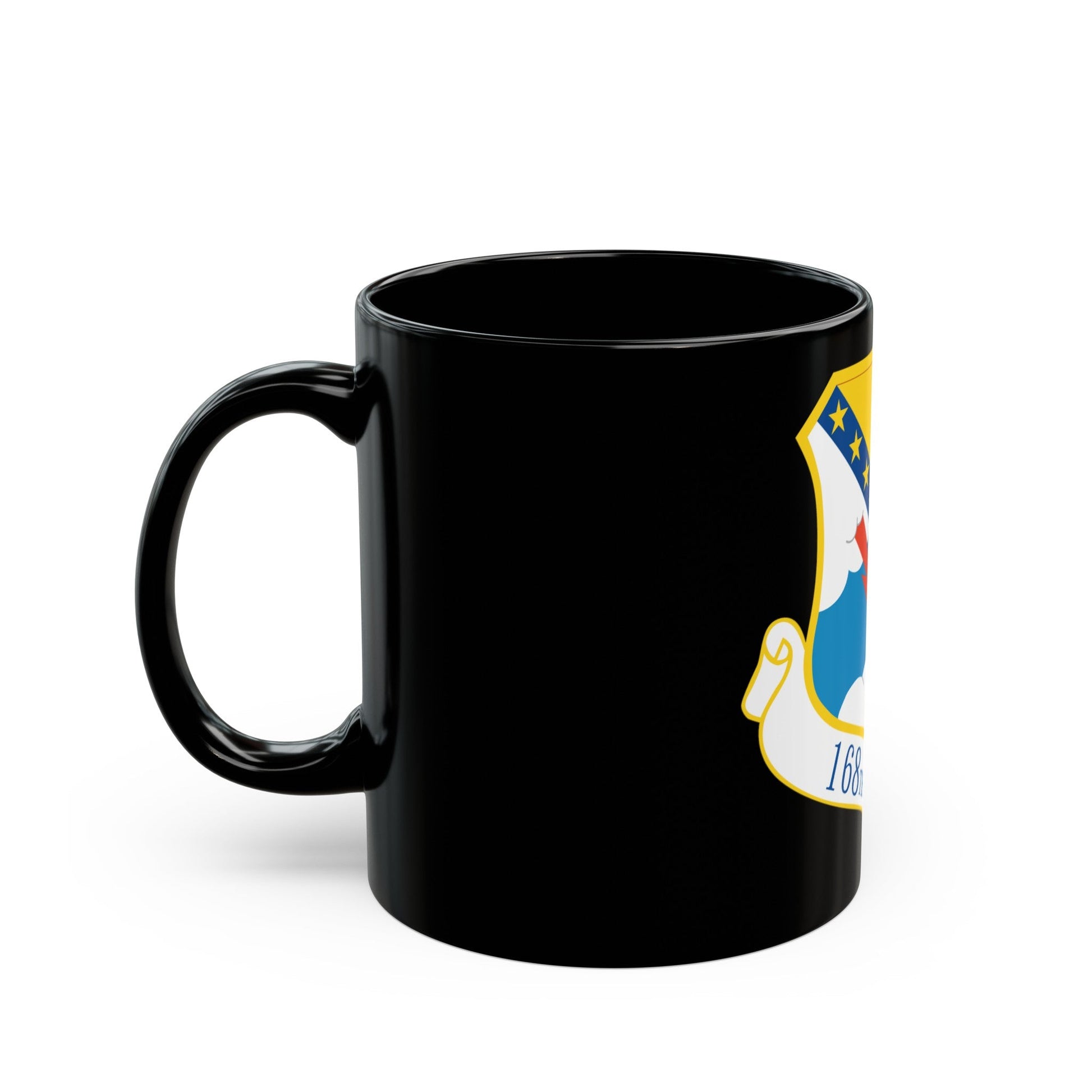 168th Wing emblem (U.S. Air Force) Black Coffee Mug-The Sticker Space