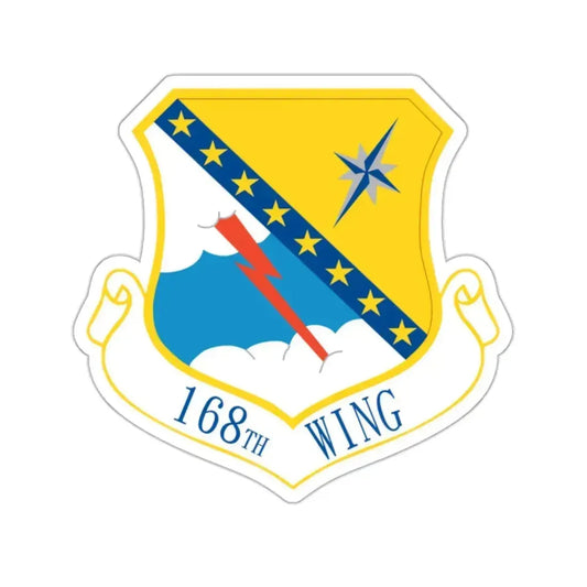 168th Wing emblem (U.S. Air Force) STICKER Vinyl Kiss-Cut Decal 2 Inch White - The Sticker Space