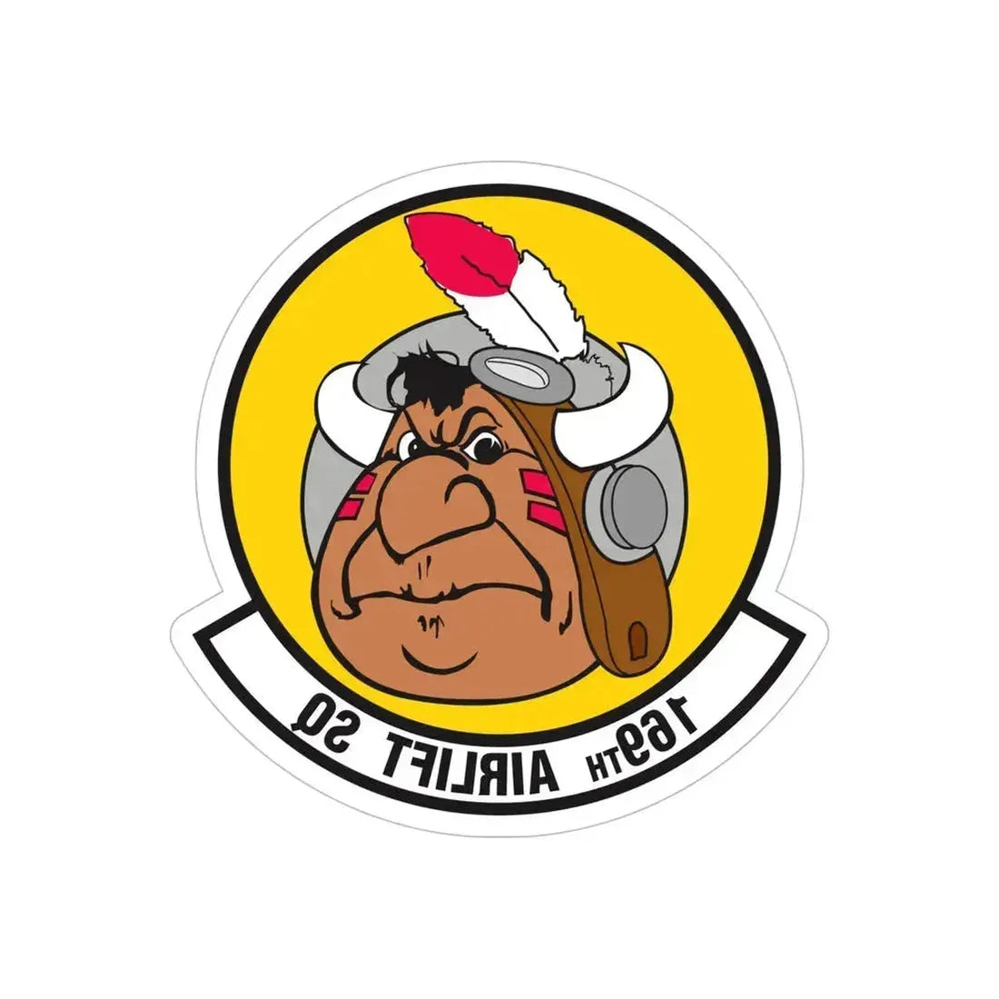 169 Airlift Squadron (U.S. Air Force) REVERSE PRINT Transparent Die-Cut STICKER 6 Inch Die-Cut Transparent - The Sticker Space