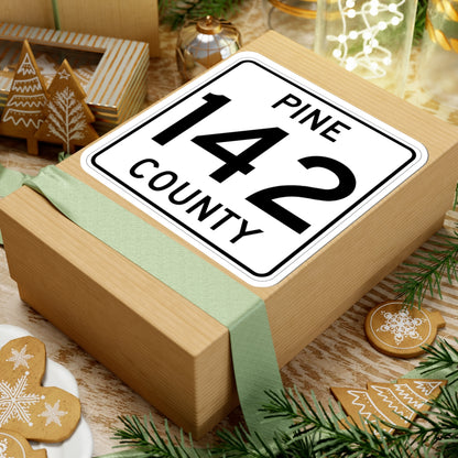 Pine County Route 142 MN (Minnesota) (Road Sign) STICKER Vinyl Kiss-Cut Decal