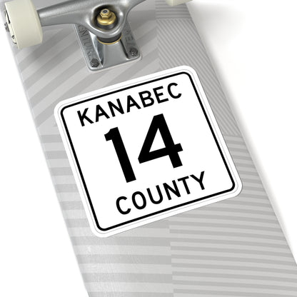 Kanabec County 14 MN (Minnesota) (Road Sign) STICKER Vinyl Kiss-Cut Decal