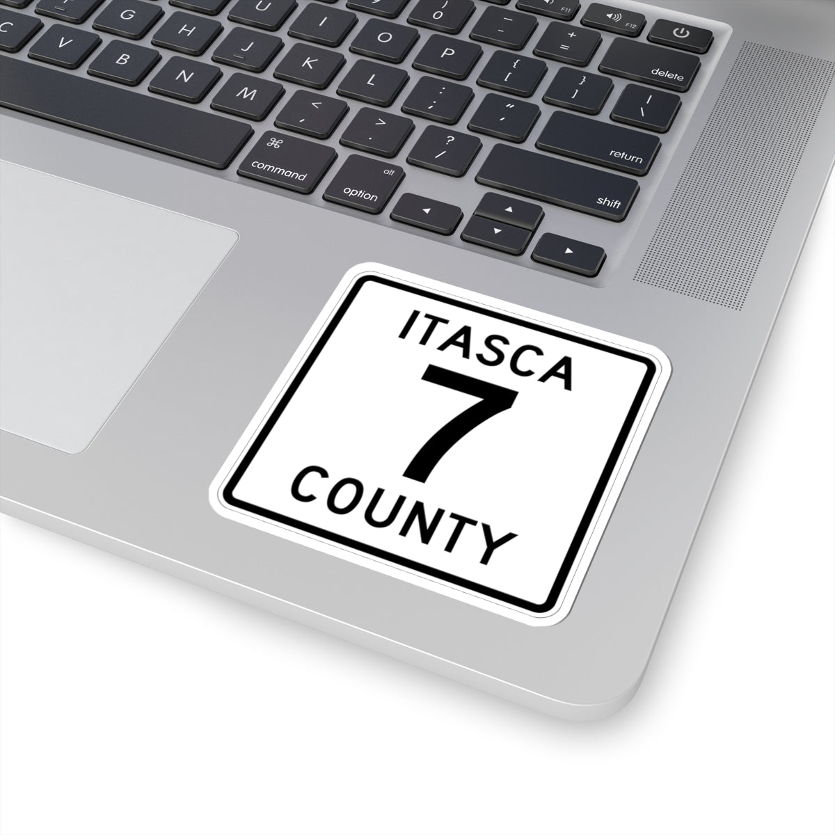 Itasca County Route 7 (Minnesota) (Road Sign) STICKER Vinyl Kiss-Cut Decal