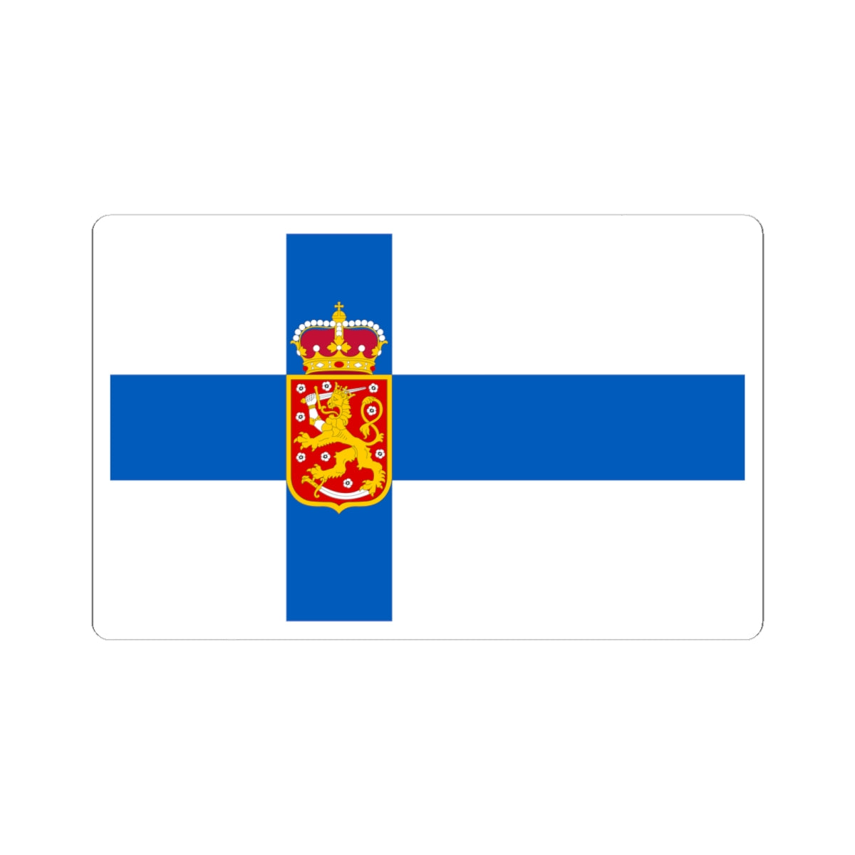 Flag of Finland 1918-1920 State (Finland) STICKER Vinyl Kiss-Cut Decal