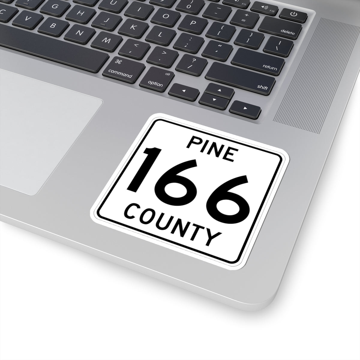 Pine County Route 166 MN (Minnesota) (Road Sign) STICKER Vinyl Kiss-Cut Decal