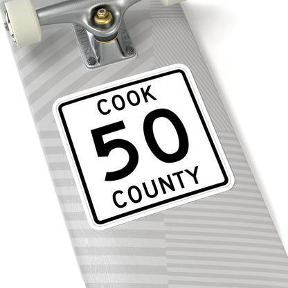 Cook County 50 MN (Minnesota) (Road Sign) STICKER Vinyl Kiss-Cut Decal