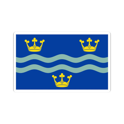 Cambridgeshire Flag (England) STICKER Vinyl Kiss-Cut Decal