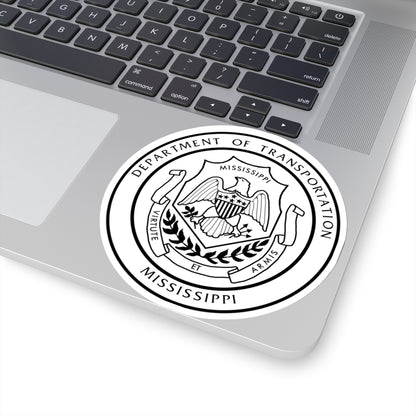 Seal of the Mississippi Department of Transportation - STICKER Vinyl Kiss-Cut Decal