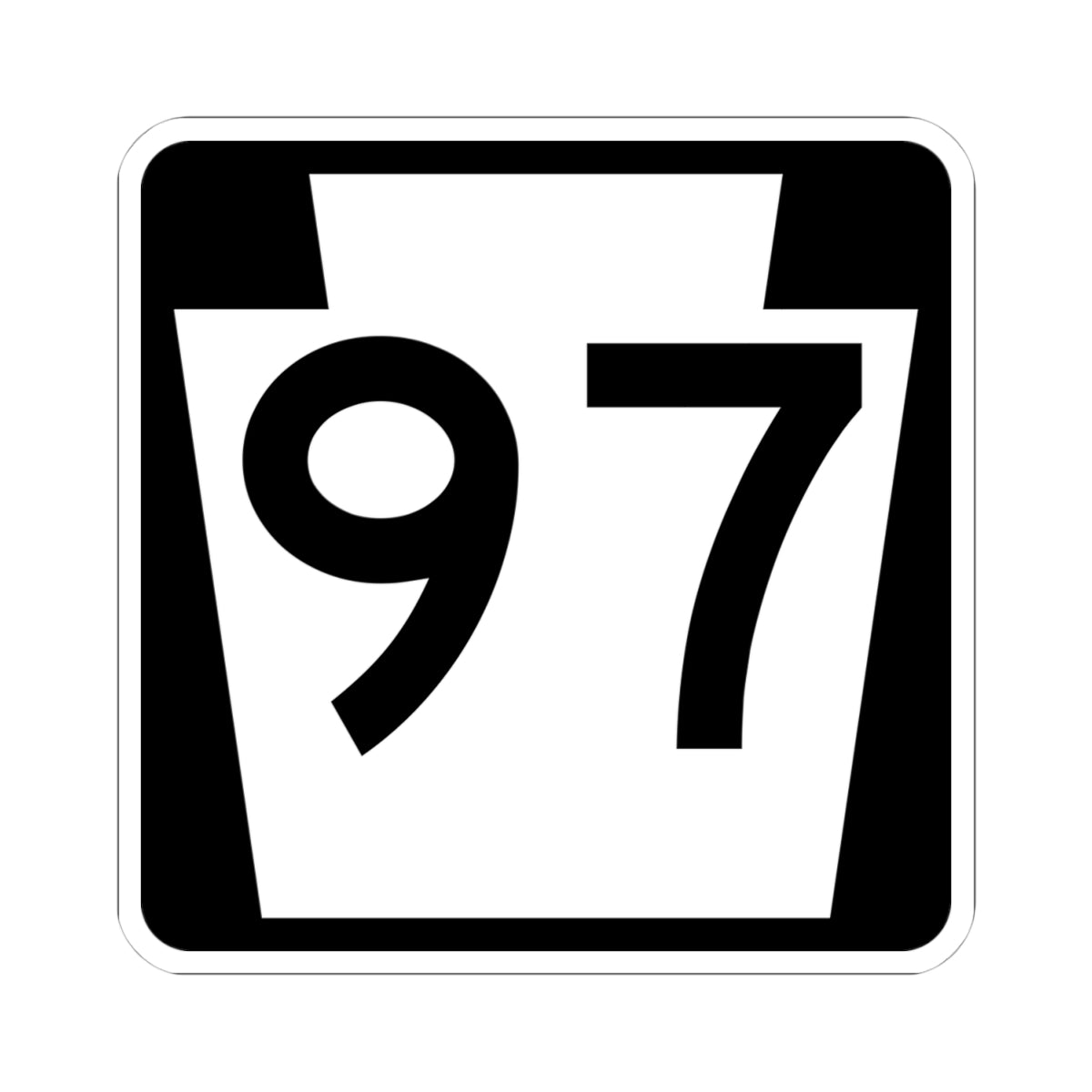PA-97 (Pennsylvania) (Road Sign) STICKER Vinyl Kiss-Cut Decal