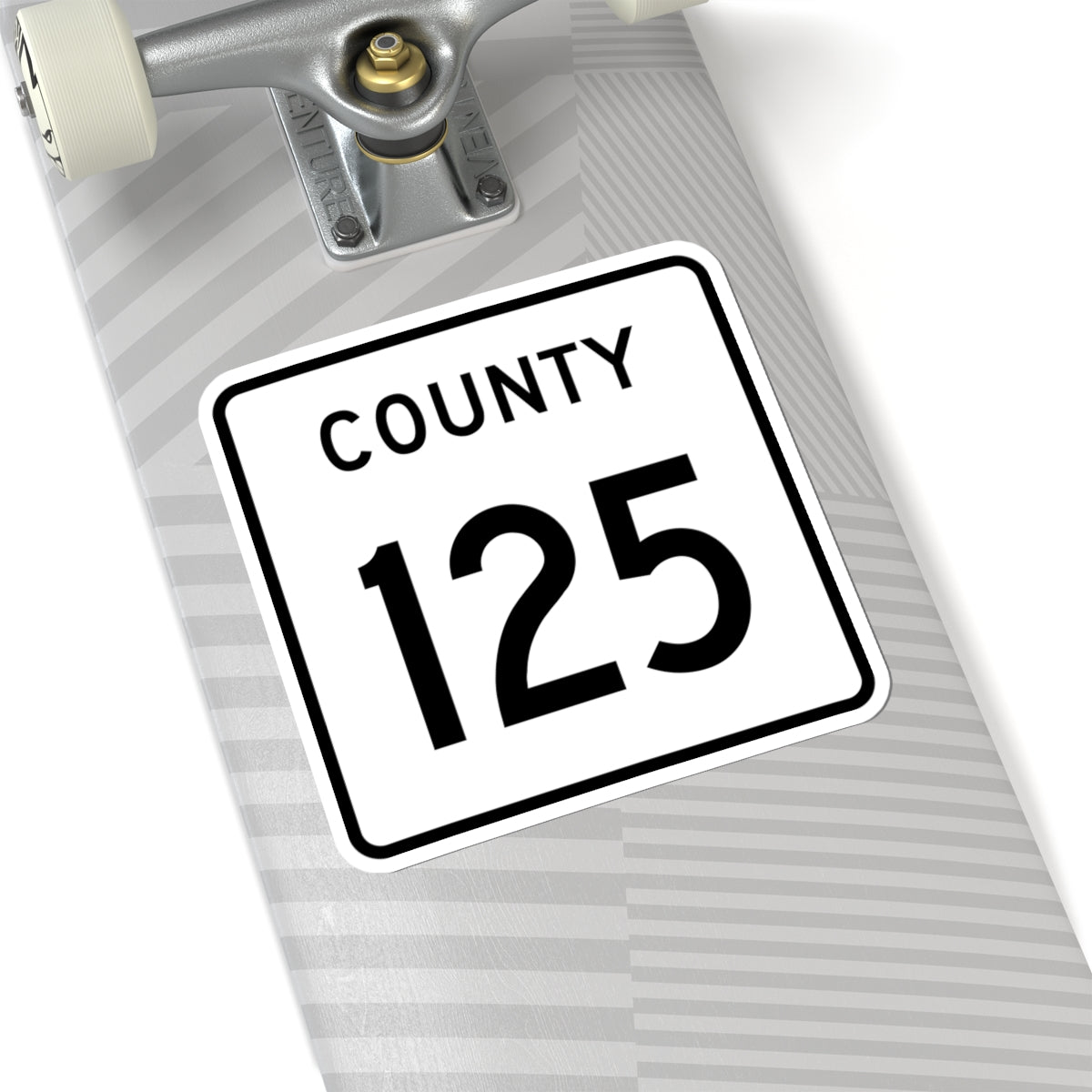 County 125 square (Minnesota) (Road Sign) STICKER Vinyl Kiss-Cut Decal