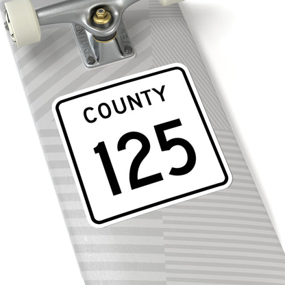 County 125 square (Minnesota) (Road Sign) STICKER Vinyl Kiss-Cut Decal