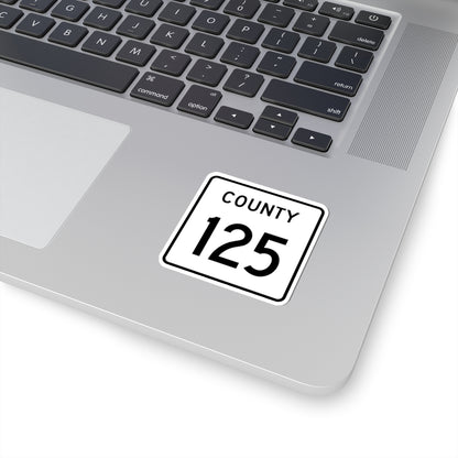 County 125 square (Minnesota) (Road Sign) STICKER Vinyl Kiss-Cut Decal