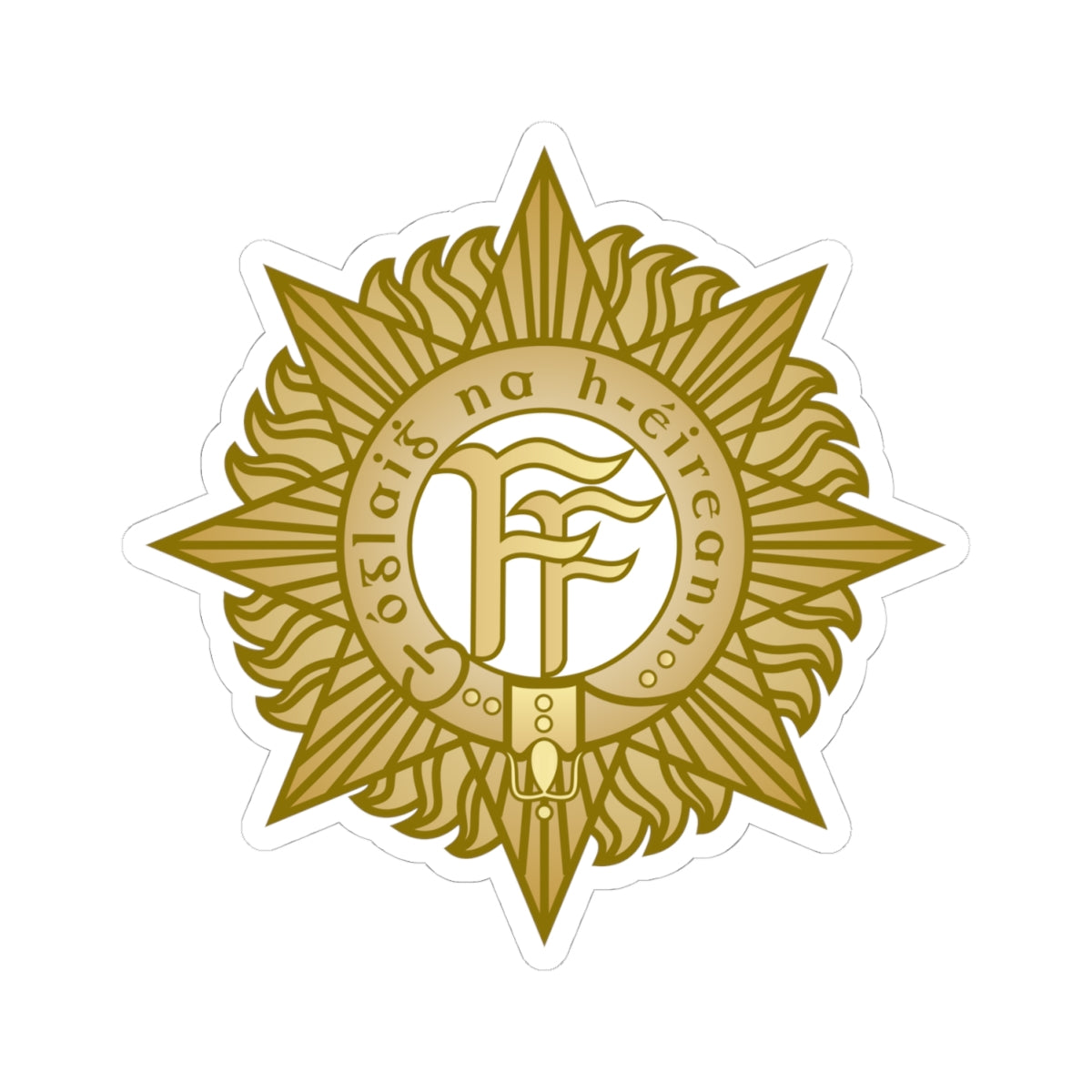 Badge of the Irish Defence Forces (Ireland) (Coat of Arms) STICKER Vinyl Kiss-Cut Decal