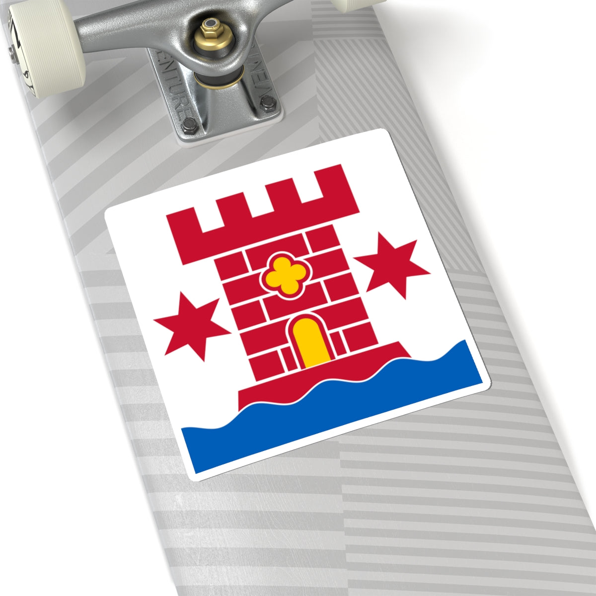 Flag of Kalmar (Sweden) STICKER Vinyl Kiss-Cut Decal