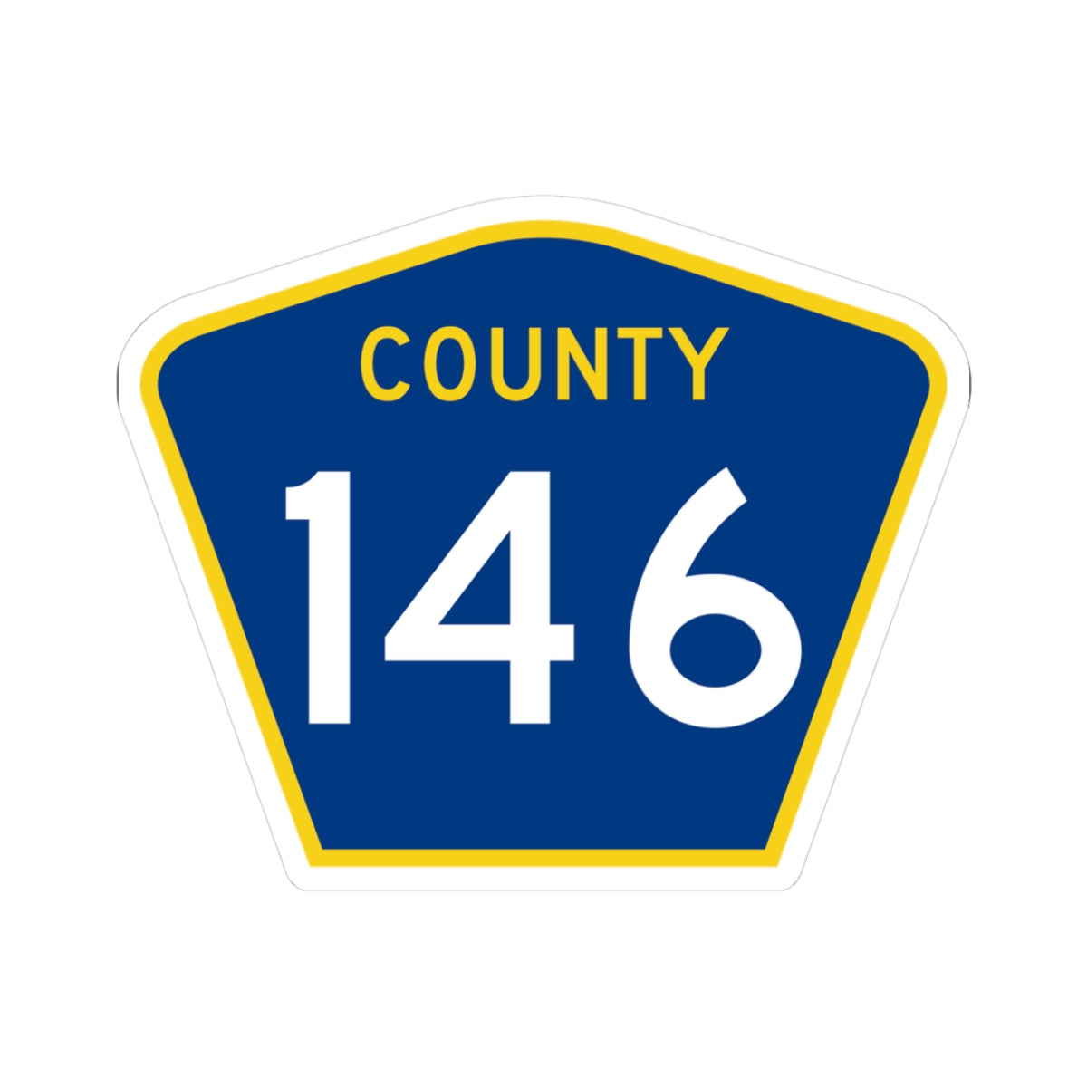 County 146 MN (Minnesota) (Road Sign) STICKER Vinyl Kiss-Cut Decal