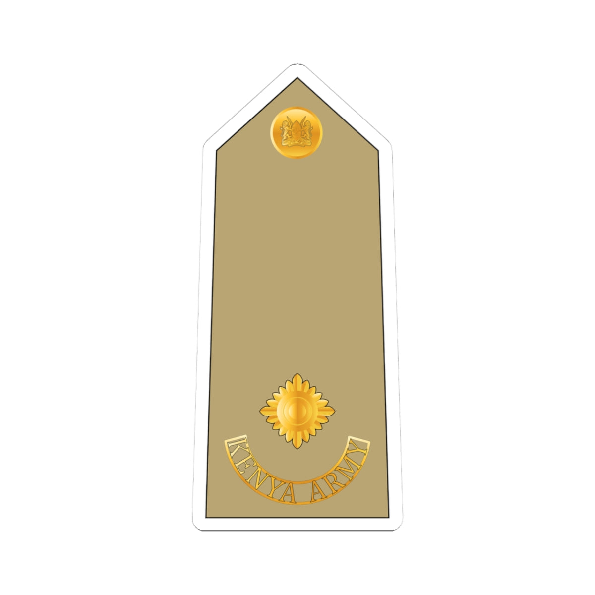 07. Kenyan Army 2LT (Kenya) (Military Rank) STICKER Vinyl Kiss-Cut Decal