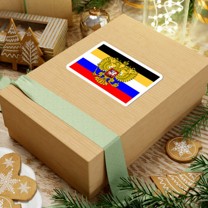 Flag of Russia combined tricolor with coat of arms (Russia) STICKER Vinyl Kiss-Cut Decal
