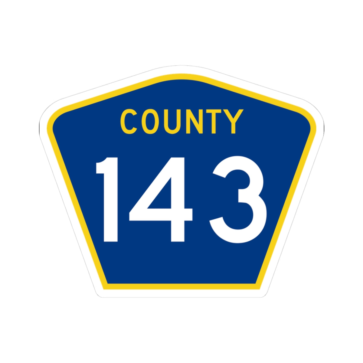County 143 MN (Minnesota) (Road Sign) STICKER Vinyl Kiss-Cut Decal
