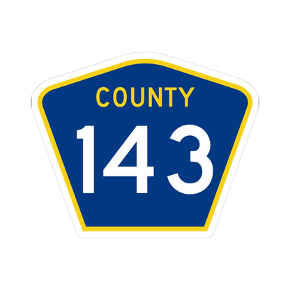 County 143 MN (Minnesota) (Road Sign) STICKER Vinyl Kiss-Cut Decal
