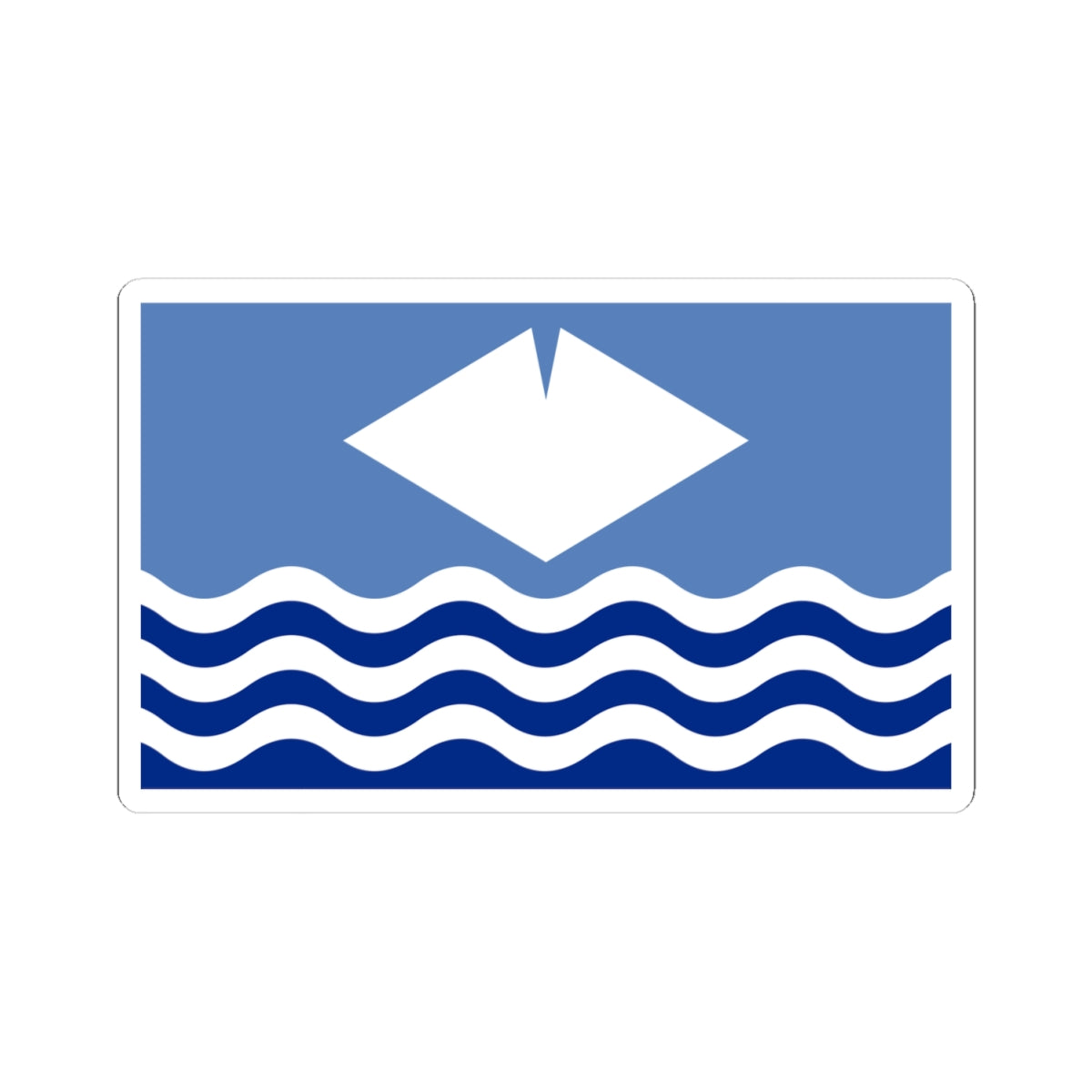 Flag of the Isle of Wight (England) STICKER Vinyl Kiss-Cut Decal