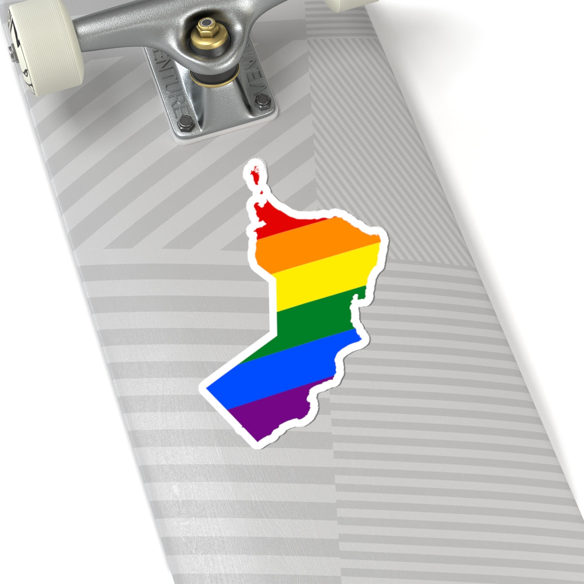 LGBT flag map of Oman (Oman) STICKER Vinyl Kiss-Cut Decal