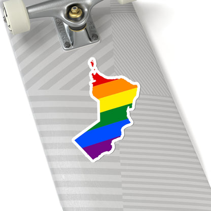 LGBT flag map of Oman (Oman) STICKER Vinyl Kiss-Cut Decal