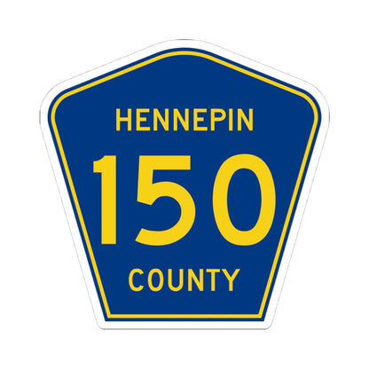 Hennepin County 150 (Minnesota) (Road Sign) STICKER Vinyl Kiss-Cut Decal