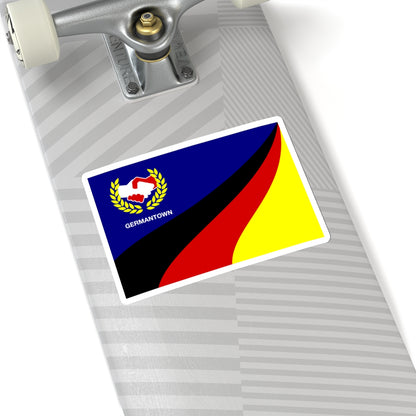 Flag of Germantown, Ohio - STICKER Vinyl Kiss-Cut Decal